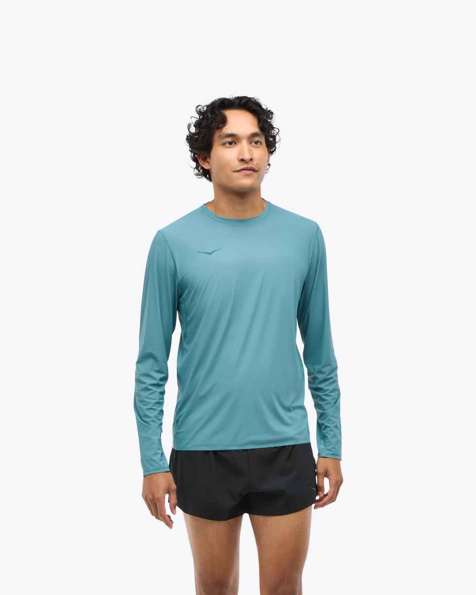 HOKA Airolite Run Long Sleeve Mountain Fog