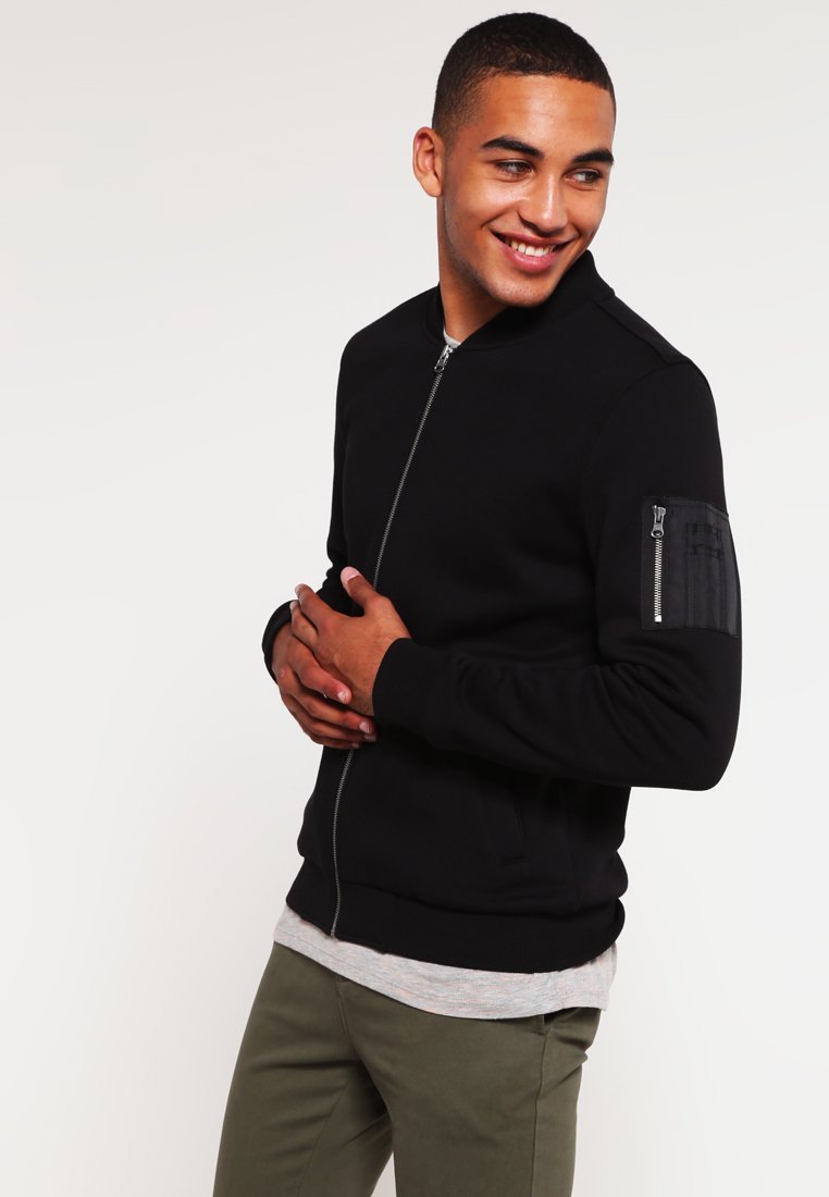 Sweat-shirt bomber Urban Classics - Sweat-shirt zippé - Noir