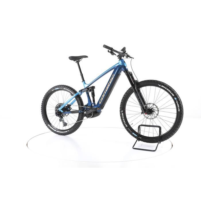 Bicicleta elétrica - Corratec E-Power RS 160 Pro Plus - azul - Bicicleta elétrica de montanha com suspensão total - Bosch 750 Wh Recondicionada