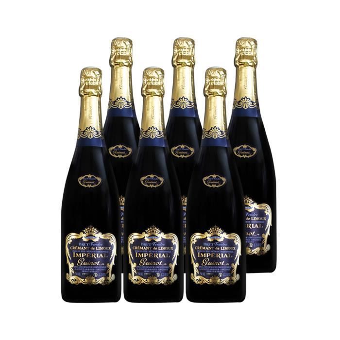 Crémant de Limoux Impérial Brut Tendre Blanc - Paquete de 6 x 75 cl - Maison Guinot - Vino blanco espumoso AOC de Languedoc-Rosellón