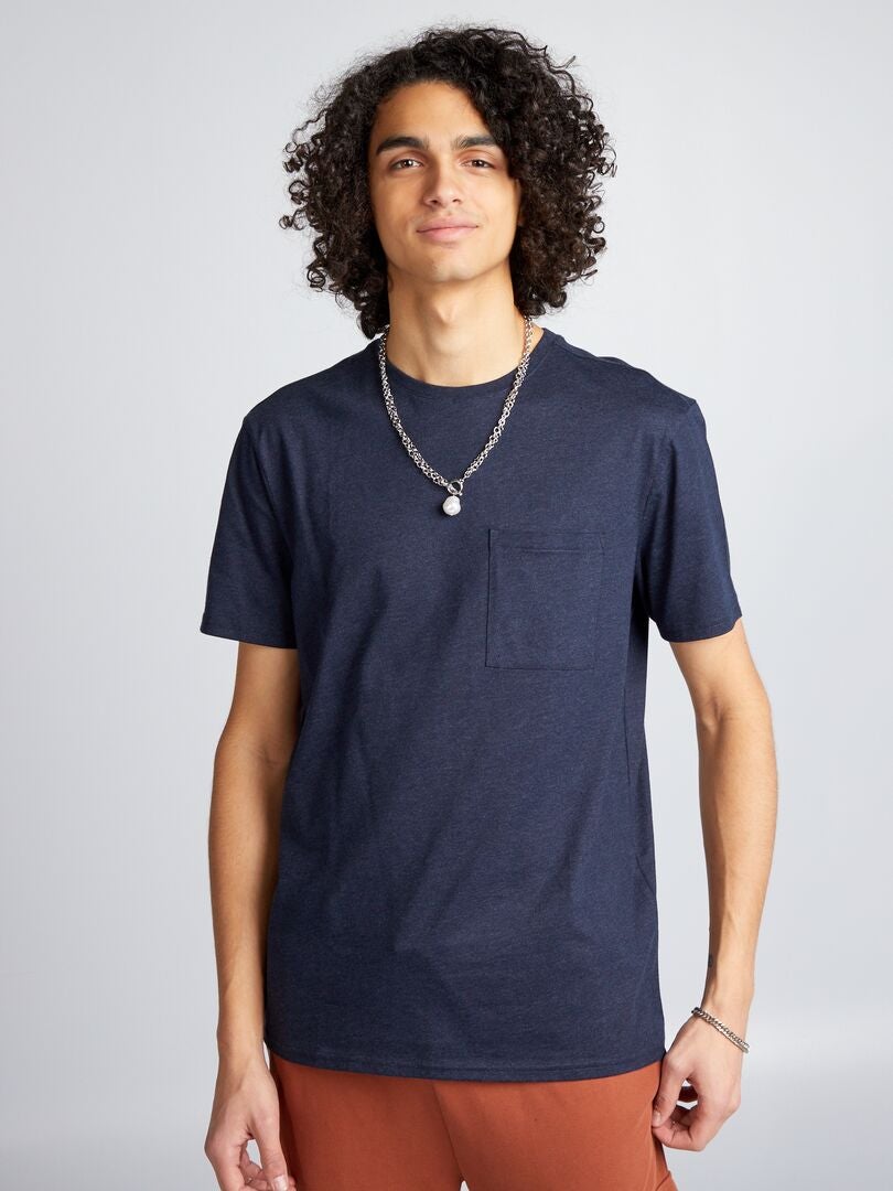 Basic T-shirt - BLAUW
