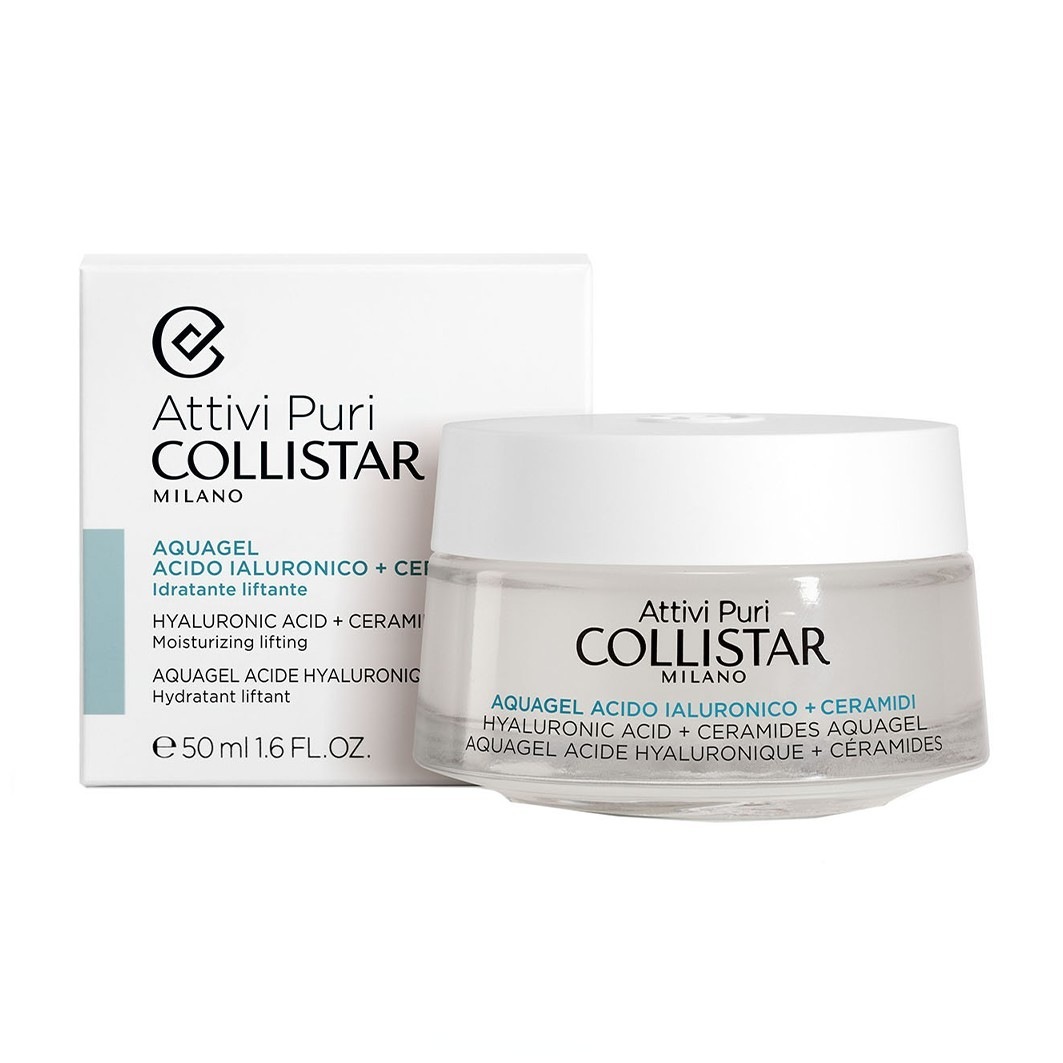 „Collistar Moisturizing Actives“ grynos hialurono rūgšties ir keramidų vandens gelis – 50 ml