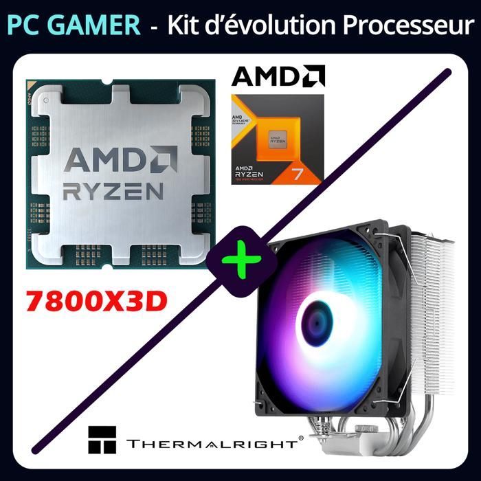 Processeur - AMD - Ryzen 7 7800X3D + Thermalright X120R SE ARGB - Socket AM5 - Evolution pour PC Gamer