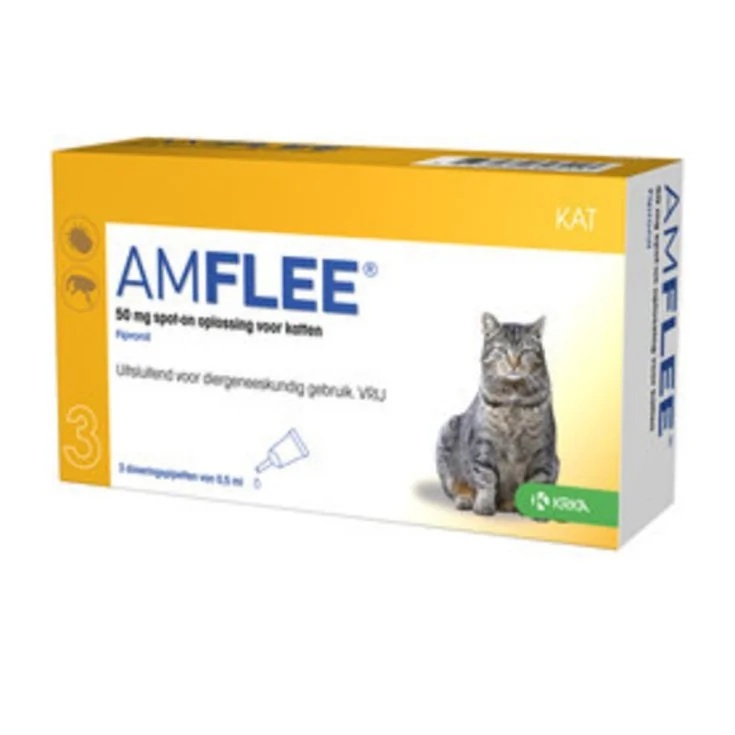 AMFLEE Amflee antiparasitair preparaat voor katten Krka 3 pipetten