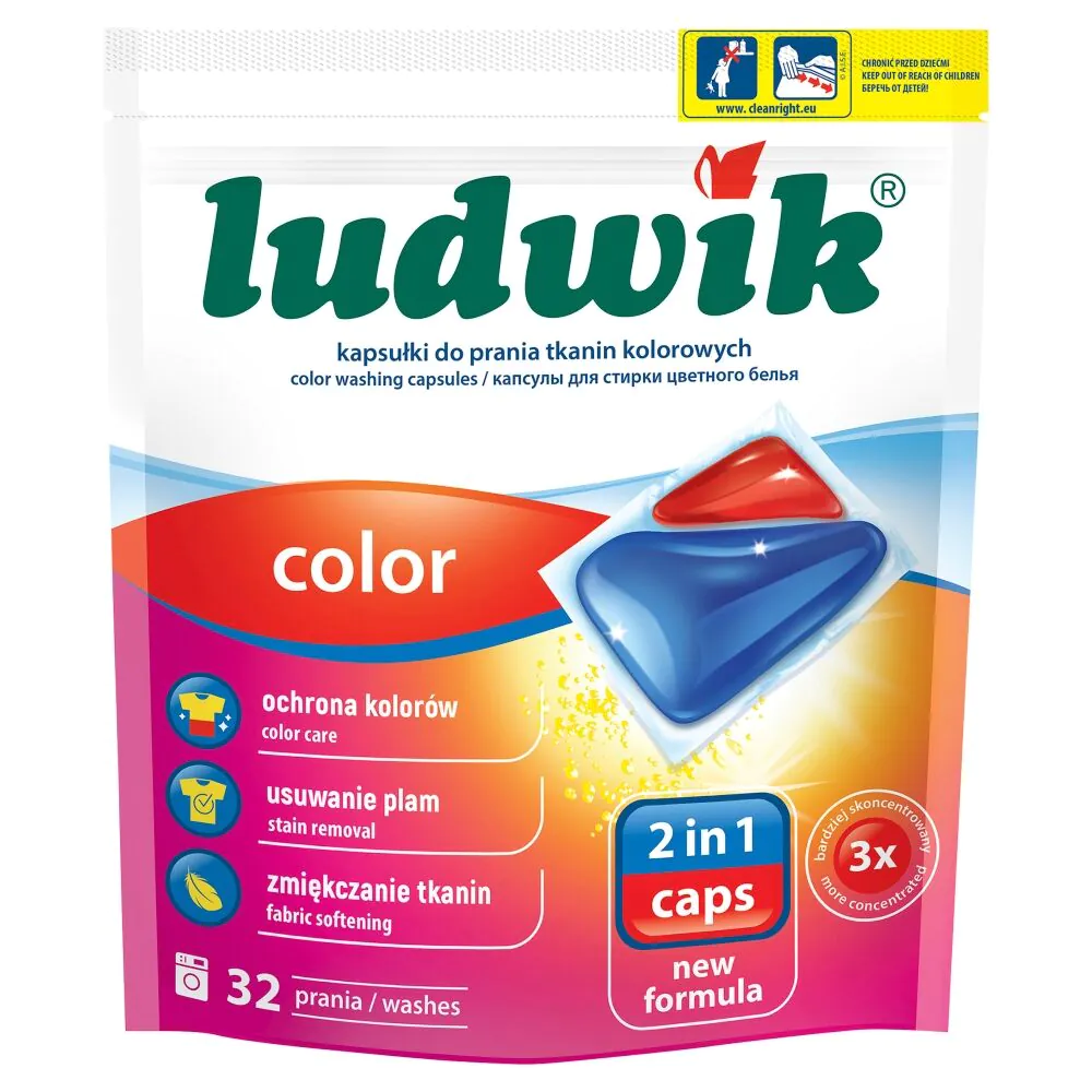 Ludwik Color 2 in 1 Kapsułki do prania tkanin kolorowych