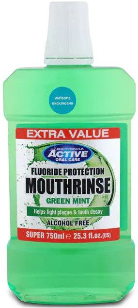 Ústna voda Active Oral Care s príchuťou mäty klasnatej Ústne vody a výplachy