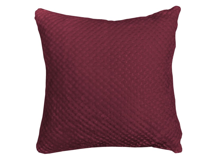 Poszewka 40x40 Amorro żakardowa bordowa wytłaczana 240g/m2