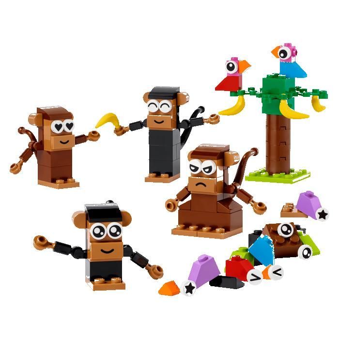 LEGO Classic 11031 Macaco Criativo - Brinquedos Divertidos para Presente - Colecionáveis - 5+
