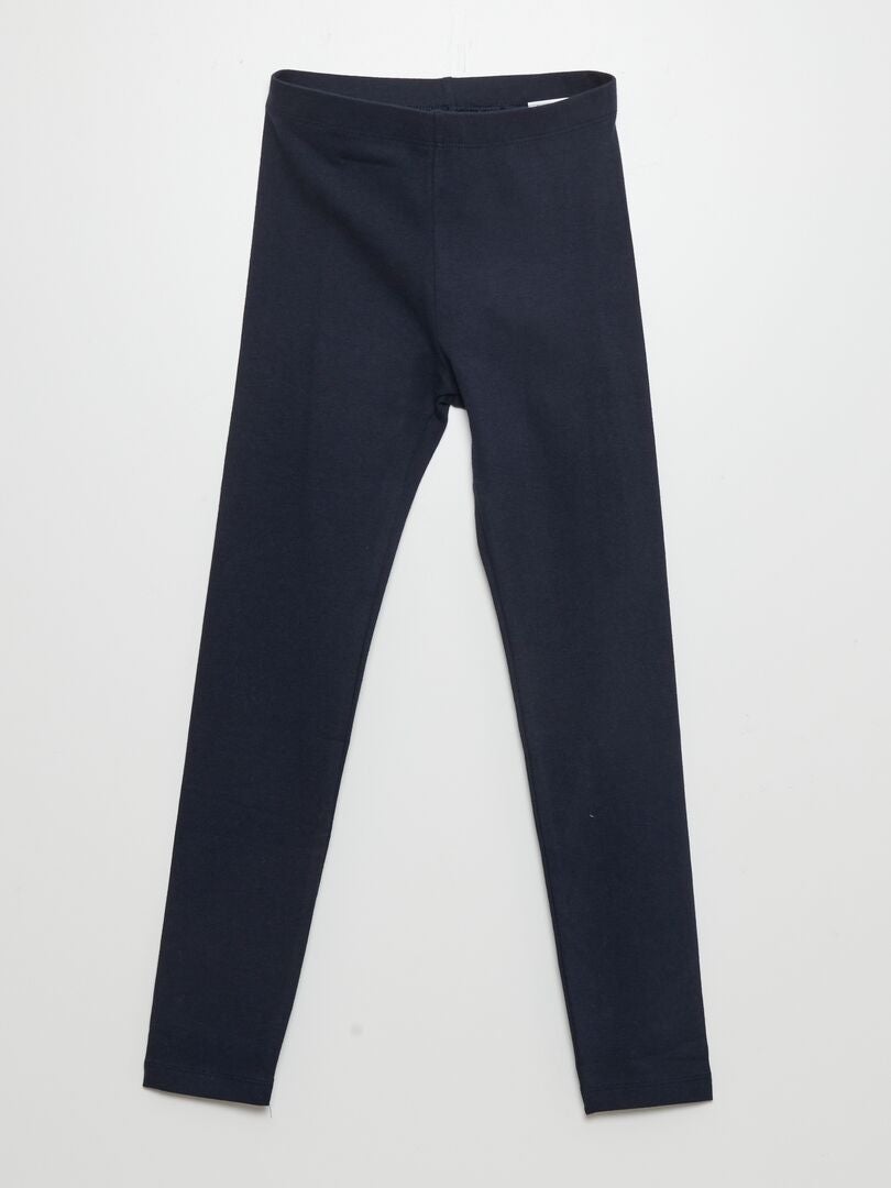 Lange, elastische legging - marineblauw