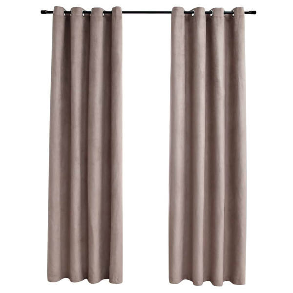 Zasłona Taupe 140 x 175 cm Tkanina vidaXL