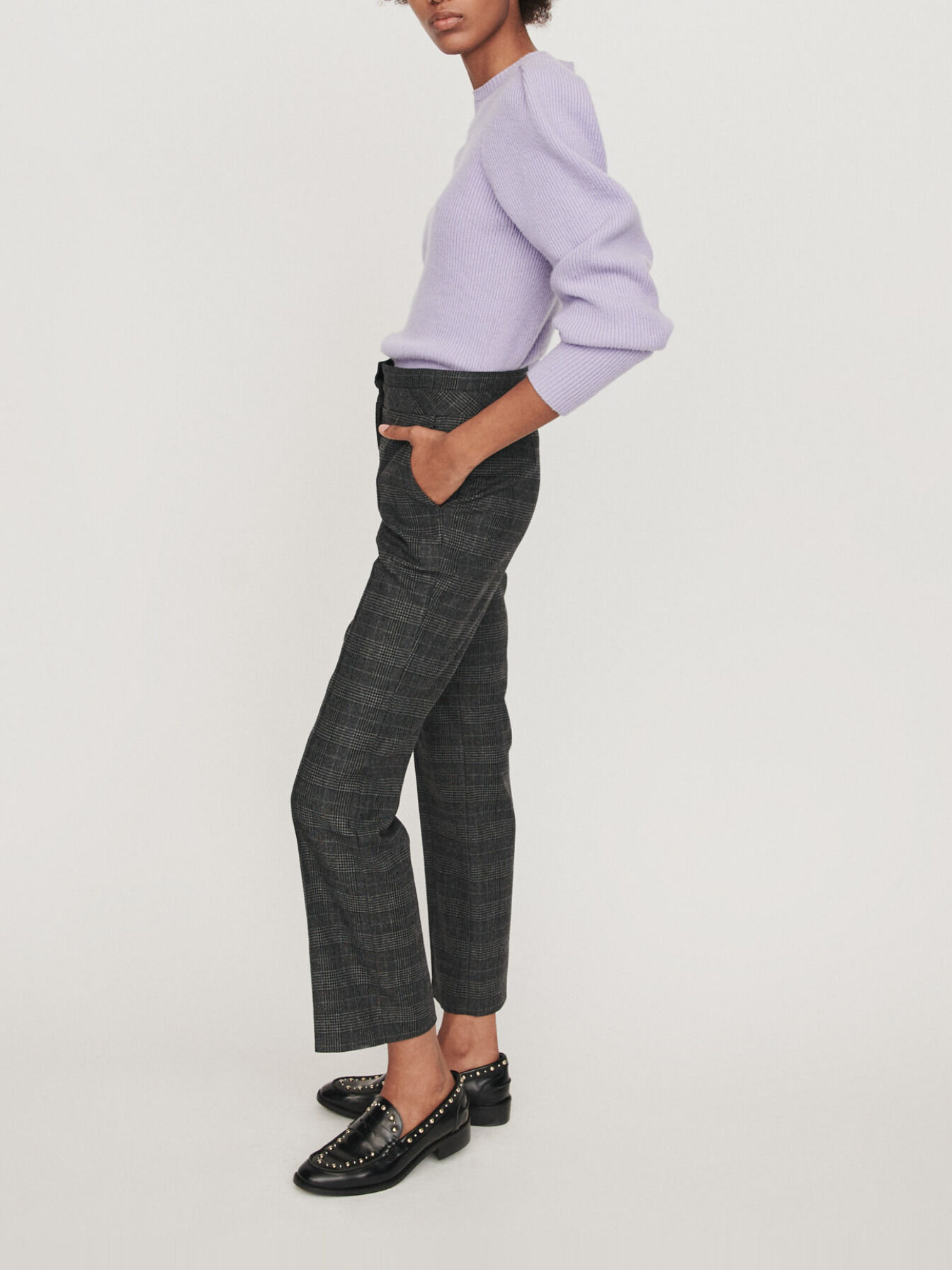 Broek met Prince of Wales-ruitpatroon - Grijs