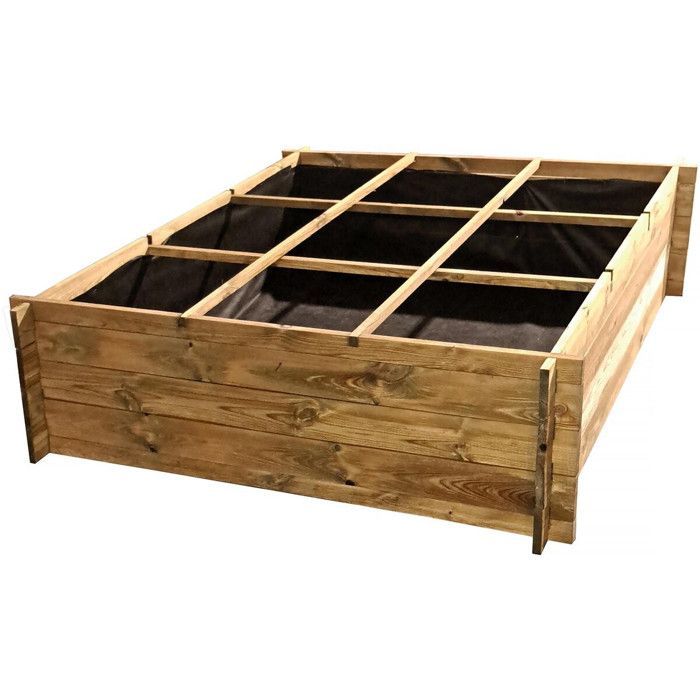 Carré potager en bois 