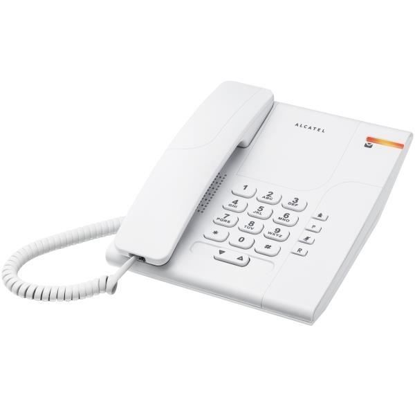 Teléfono con cable - ALCATEL - Temporis 180 - Blanco - 1 auricular - Compatible con centralita telefónica (PABX)