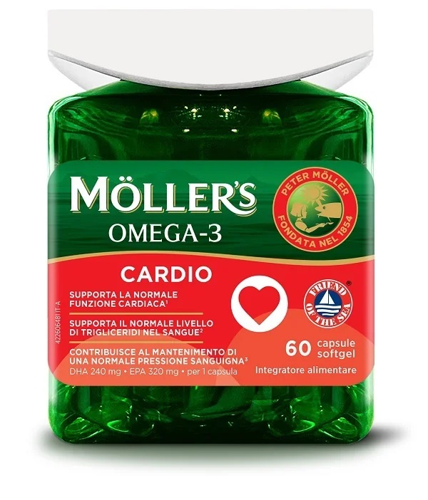 Moller's Omega 3 Cardio 60 capsules voor een gezond hart.