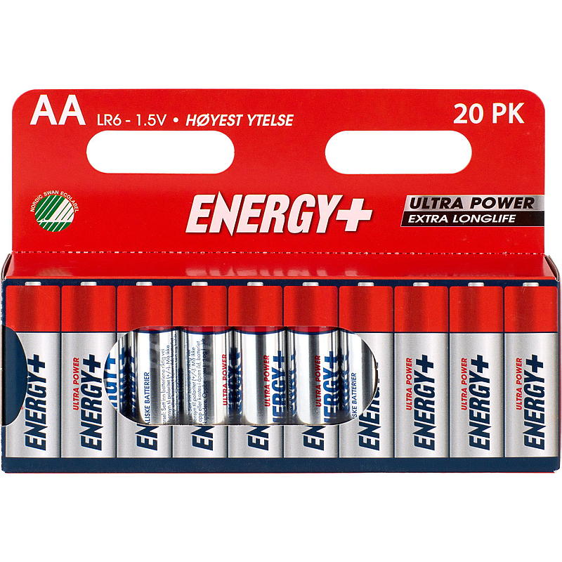 Energibatteri AA 20-pakning, ultrakraftig, Energi