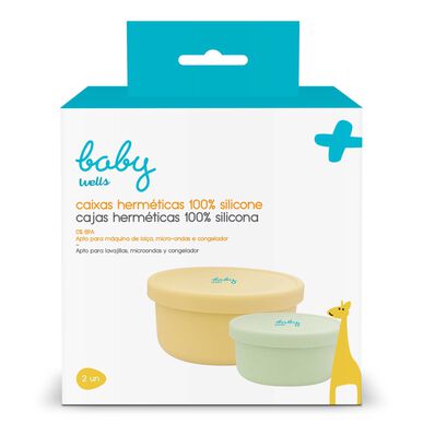 Baby Wells termiske matbeholdere 100 % silikon mattransportbeholdere for barn 2 enheter 2 enheter