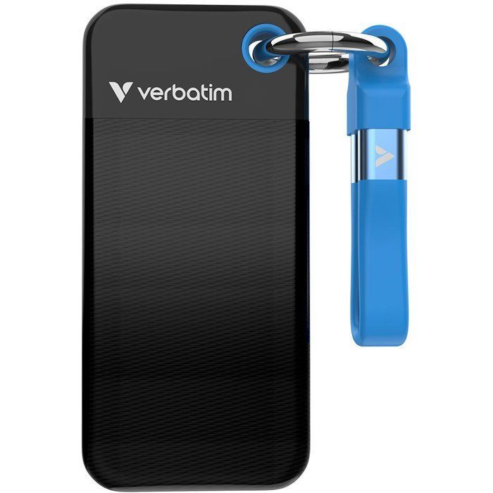 Externe SSD - VERBATIM - Pocket - 2TB - Zwart/Blauw