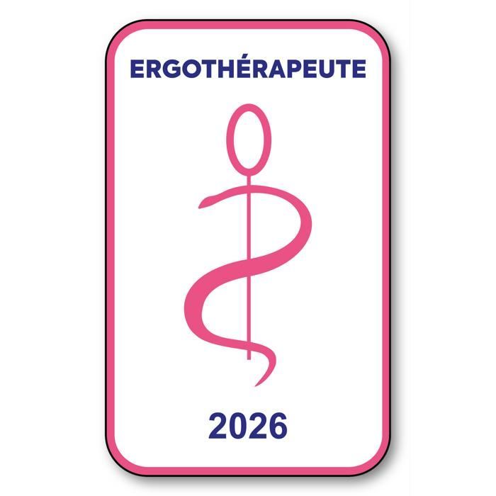 Autocollant Sticker - Vignette Caducée 2026 pour Pare Brise en Vitrophanie - V6 Ergothérapeute