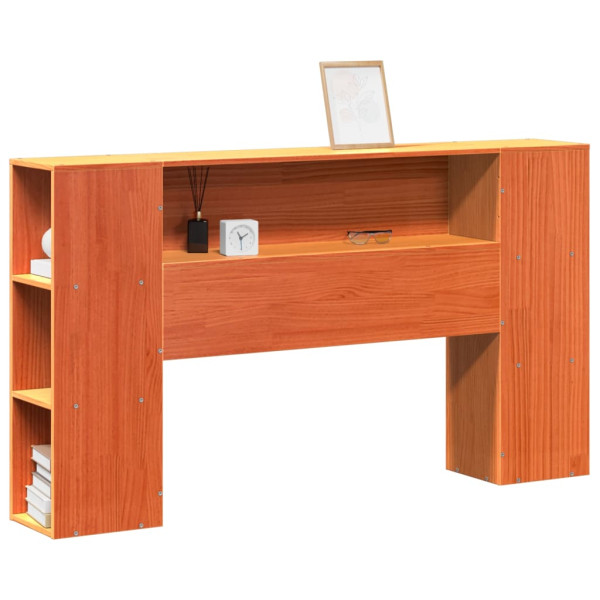 Wezgłowie Brąz 135 cm Drewno vidaXL