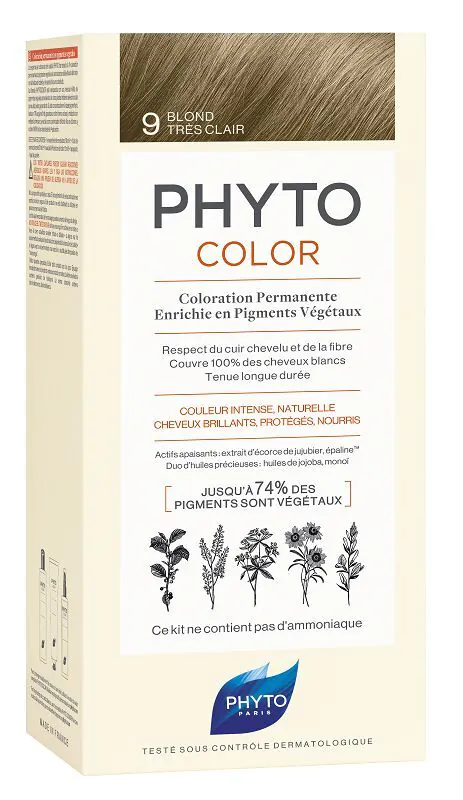 Phyto Phytocolor Farba do włosów, 9 Bardzo Jasny Blond