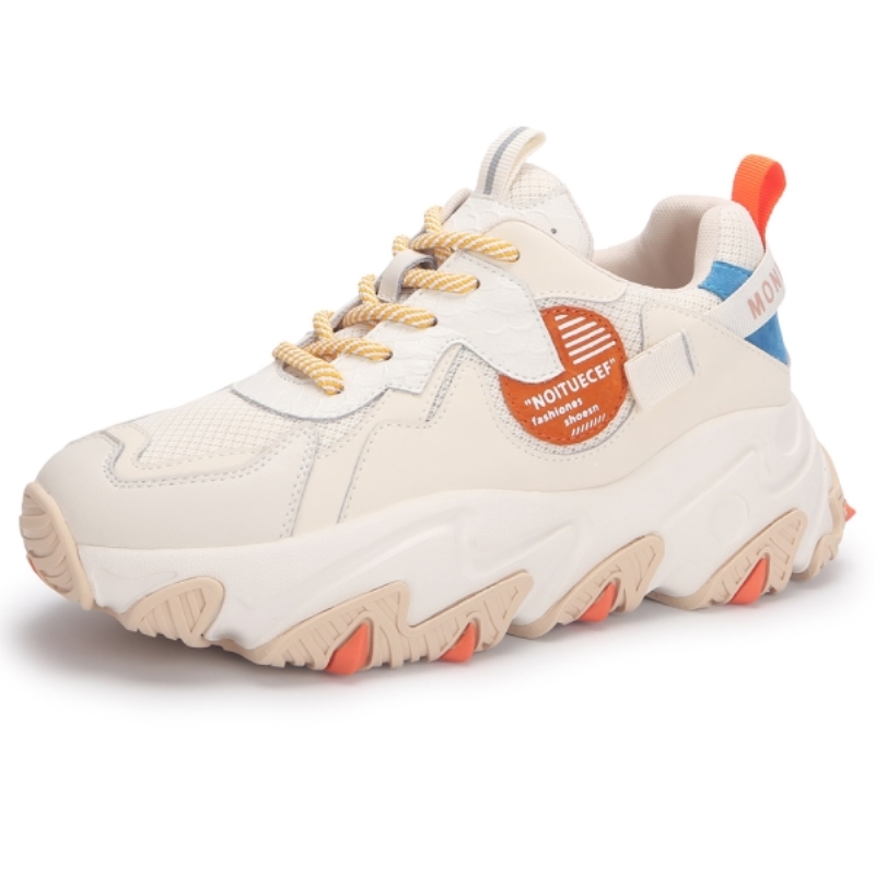 Zapatillas deportivas de plataforma para mujer, calzado deportivo, zapatillas casuales, zapatos planos de lujo de moda de otoño, zapatillas para correr de cuero para