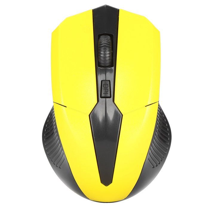 Mouse wireless per computer SURENHAP, mouse wireless 2.4G, mini mouse ottico ergonomico per computer, giallo