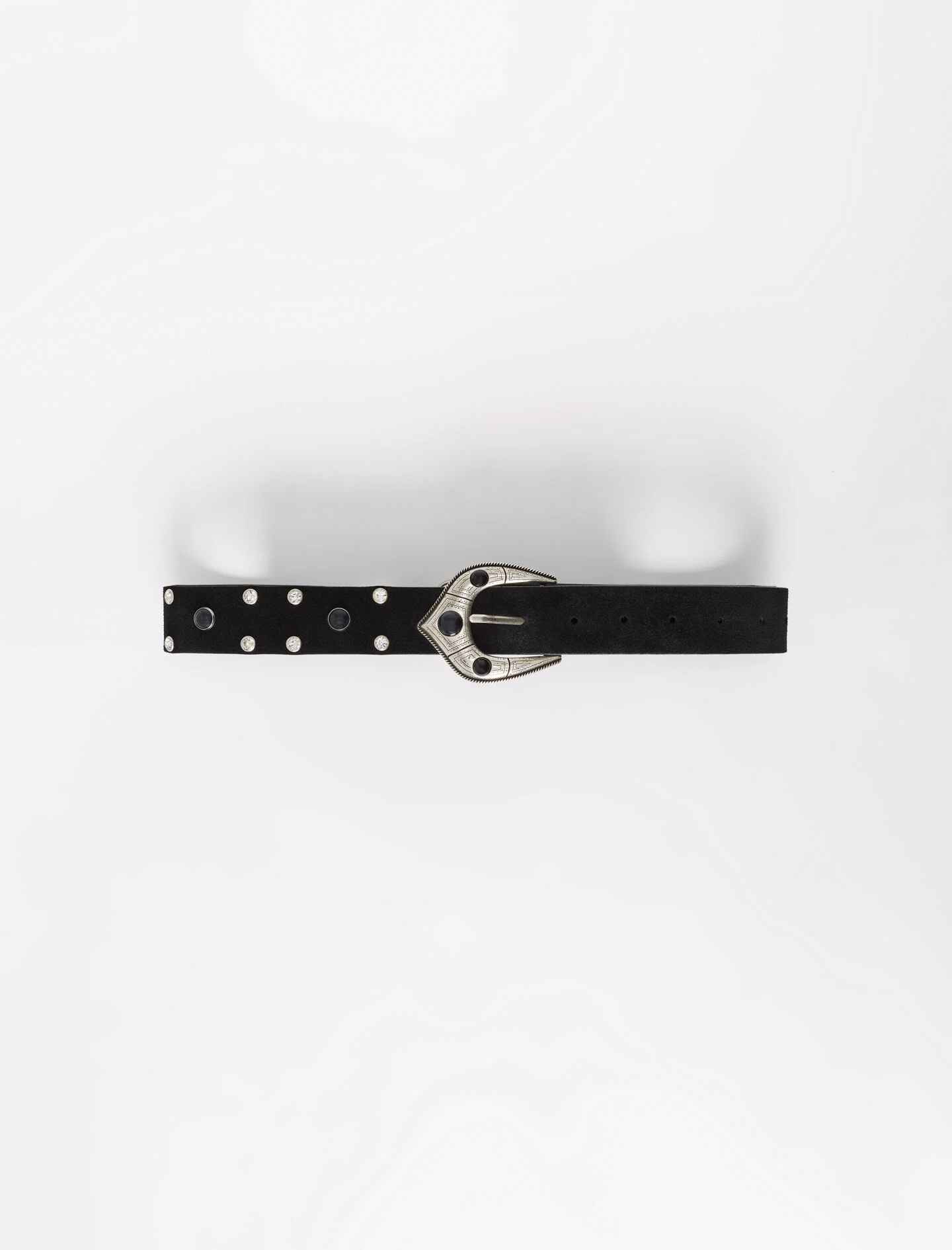 Berberstijl suède leren riem - Zwart