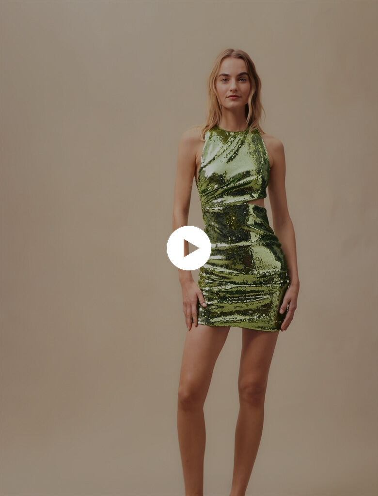 Groene jurk met pailletten