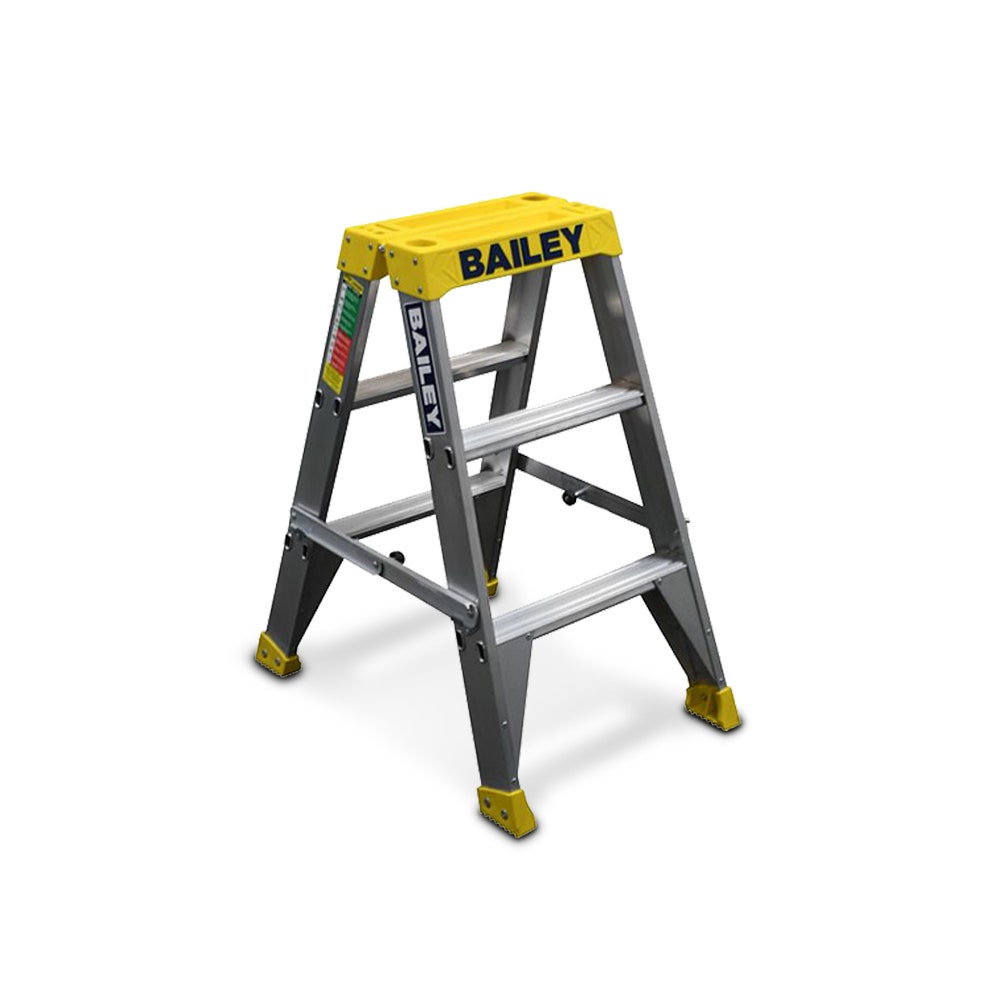 BAILEY Tikkaat 0,9 m 150 kg, 3 askelmaa, alumiinia, kaksipuolinen, Big Top, FS13966