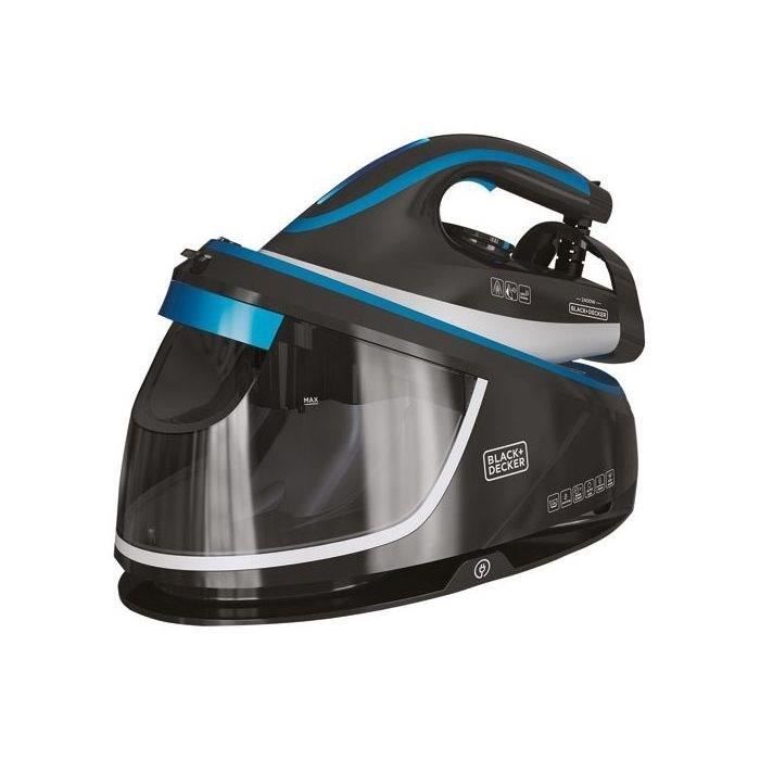 Centrale vapeur BLACK & DECKER - 2400W - 120gr/mn - bleu/noir - BXSS2401E