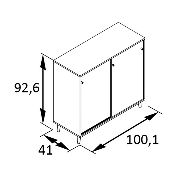 Serie 500 Aktenschrank U 1000 ST, fiord