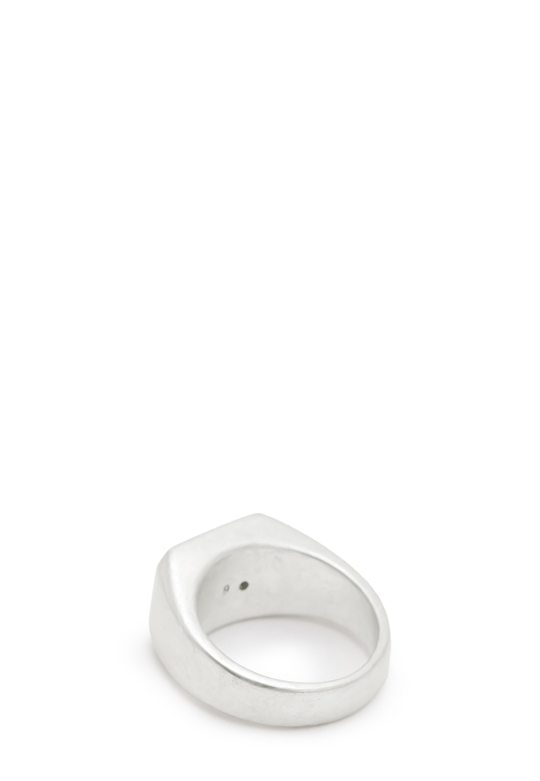 AllSaints CHUNKY HEXAGON SIGNET - Ring - zilverkleurig