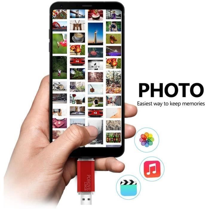 Clé USB C 128 Go Mini Cle USB 128 Go Type C OTG Clef USB 128go Imperméable USB C Flash Drive 128gb pour Huawei Xiaomi Oneplus