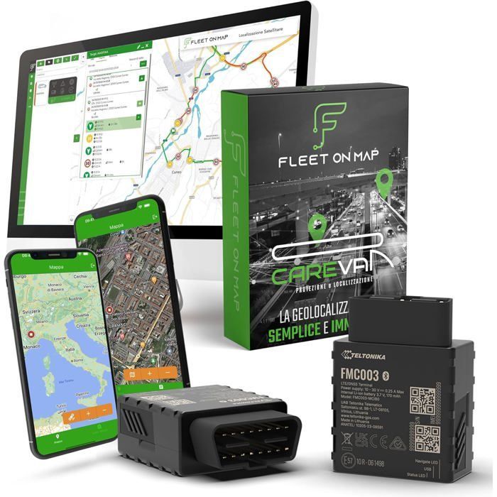 Carevan OBD GPS locator for motorhomes and vans, 4G LTE, app + 1 month subscription