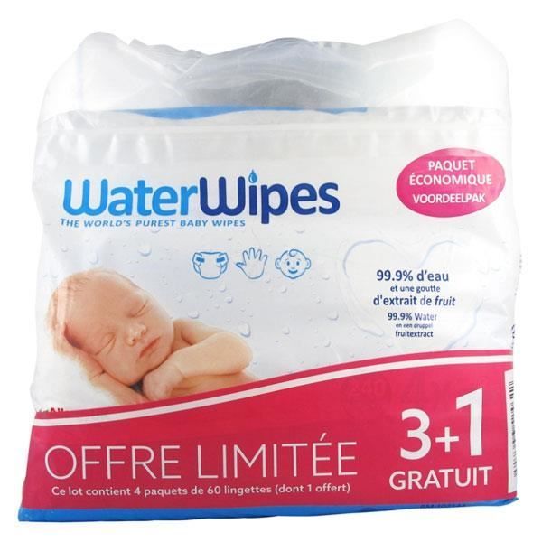 Lingettes fraîches adaptées aux peaux sensibles des nouveaux-nés et prématurés.