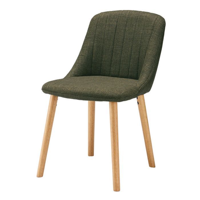 Goeurvant Modern Chairs with Thick Cushion, Ergonomic Backrest and Wooden Legs, Style and Comfort Combined - Set of 6 - Meadow Green