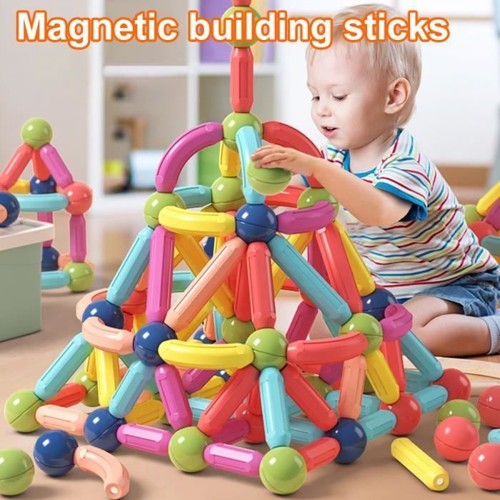 Jouet de construction magnétique - SET - 44 pièces - Plastique ABS - Pour enfants à partir de 3 ans - Mixte