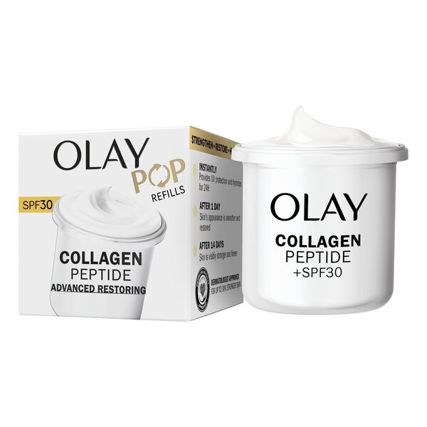 Olay POP dnevna krema s kolagenskimi peptidi SPF30, polnilo, 50 ml, za vse tipe kože