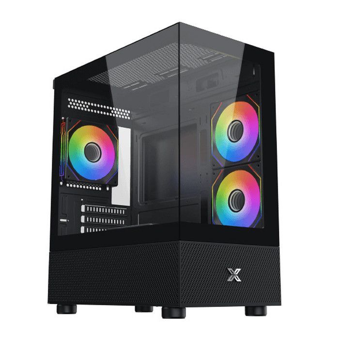 PC Case - XIGMATEK - Alphard M - Mini Tower - M-ATX - Tempered Glass - ARGB - Black