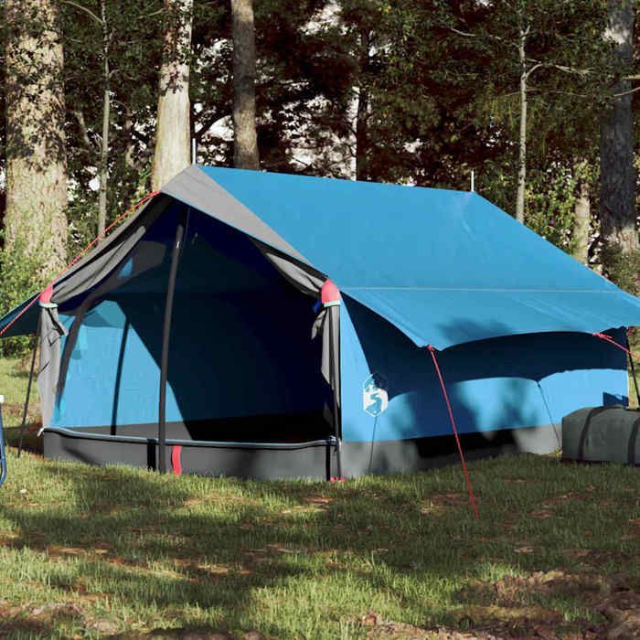 Tienda de campaña vidaXL para 2 personas, azul, 193x122x96 cm, tafetán 185T, 94360