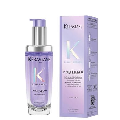 Kérastase Blond Absolu L'Huile Cicagloss täytettävä syväkosteuttava öljy värjätyille hiuksille 75 ml