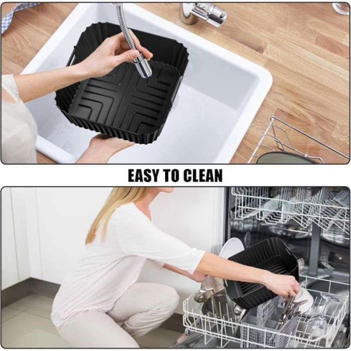 2 piezas de accesorios para freidora de aire Ninja Air Fryer Max Pro AF180EU de 6,2 L, molde para freidora de aire Ninja Pro, color: negro
