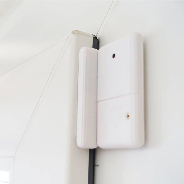 Kit di allarme espandibile con rilevamento di movimento - KYF - 434MHz - Luce di segnalazione - 3 sensori per porte/finestre - 2 telecomandi