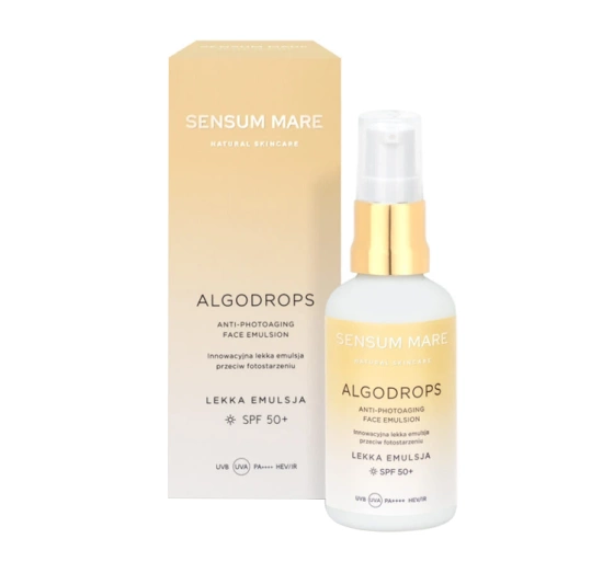 Sensum Mare Algodrops lekka emulsja ochronna przeciw fotostarzeniu SPF50 UVB UVA PA     HEV/IR 30 ml