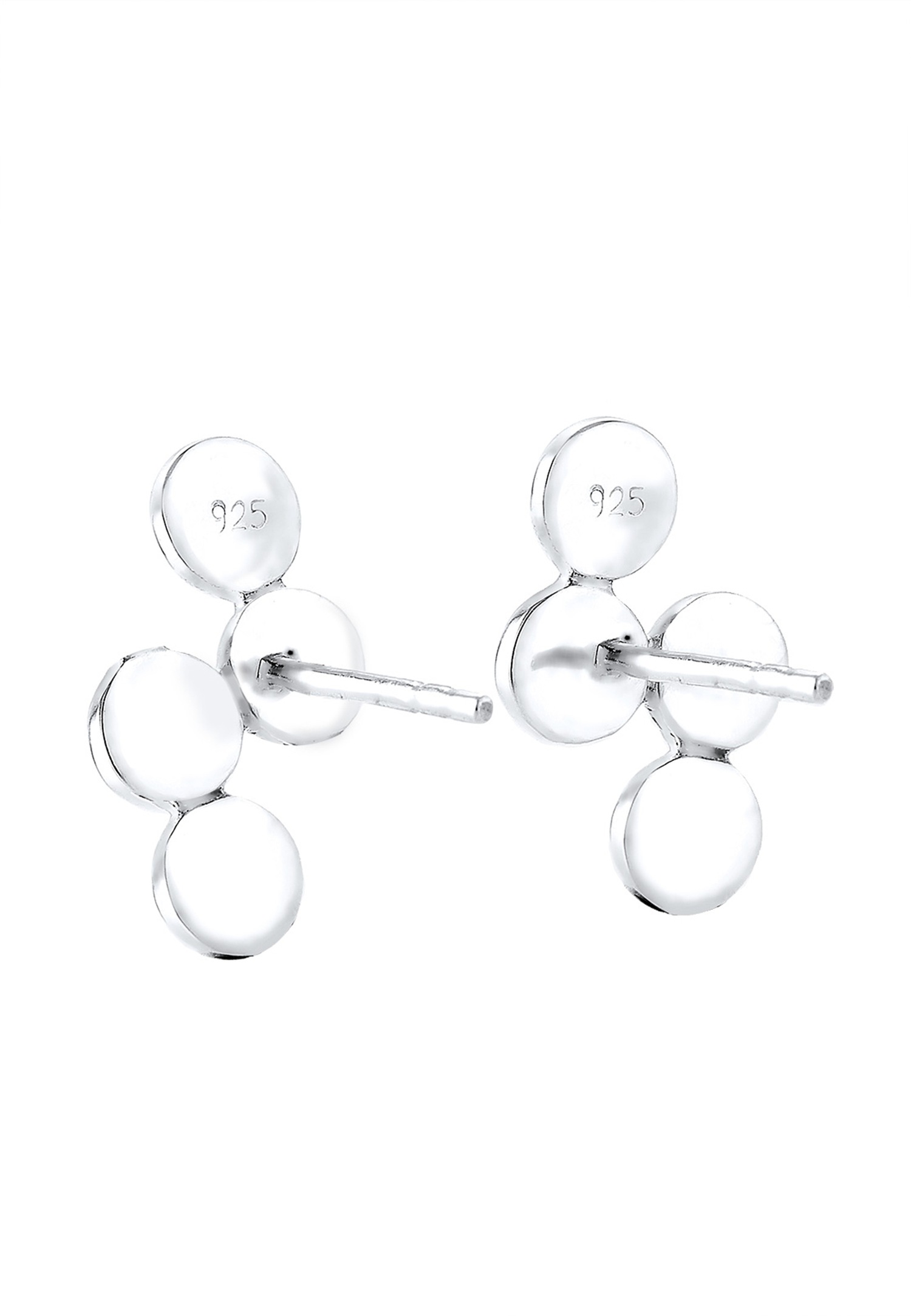 Elli Cercle Geo Minimal Boucles d'oreilles Femme - (925/1000) Argent