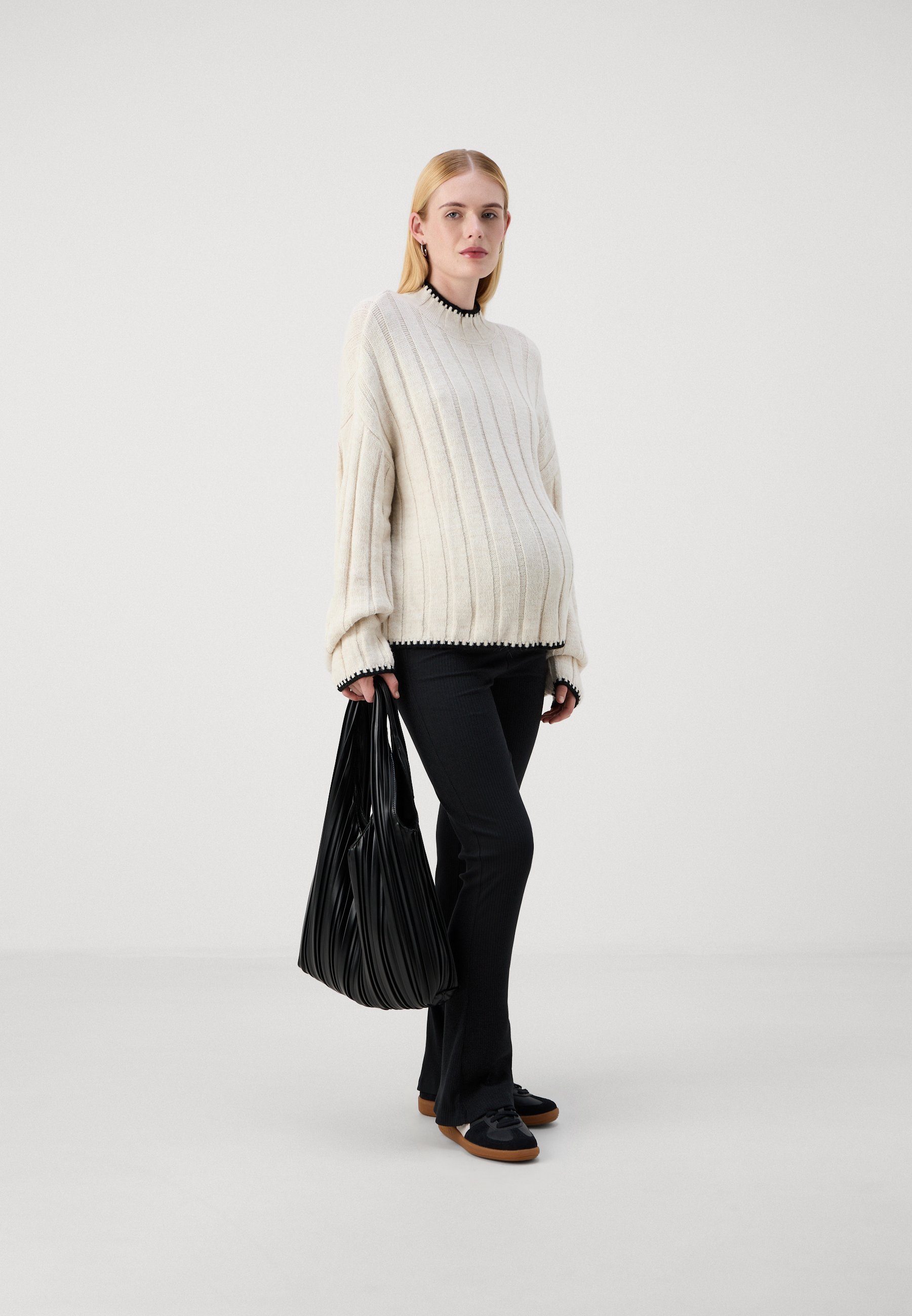 NUR FÜR MÜTTERSCHAFTS-MCHICK-STITCH-HOCHKNOPFSCHUH - Pullover - Bimsstein/Schwarz