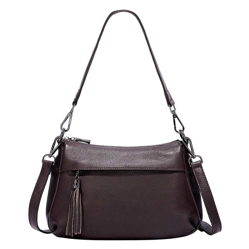 Petit sac à main en cuir pour femme, sac hobo et sac bandoulière en cuir de vachette souple, sac bandoulière femme tendance, sac à poignée supérieure élégant
