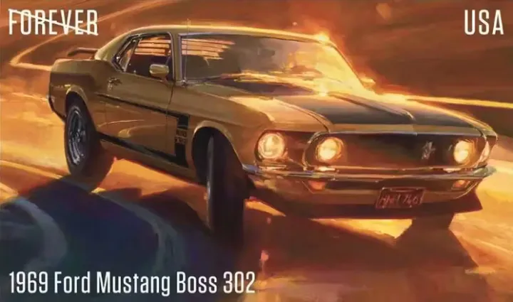 2022 USPS Pony Cars Stamps