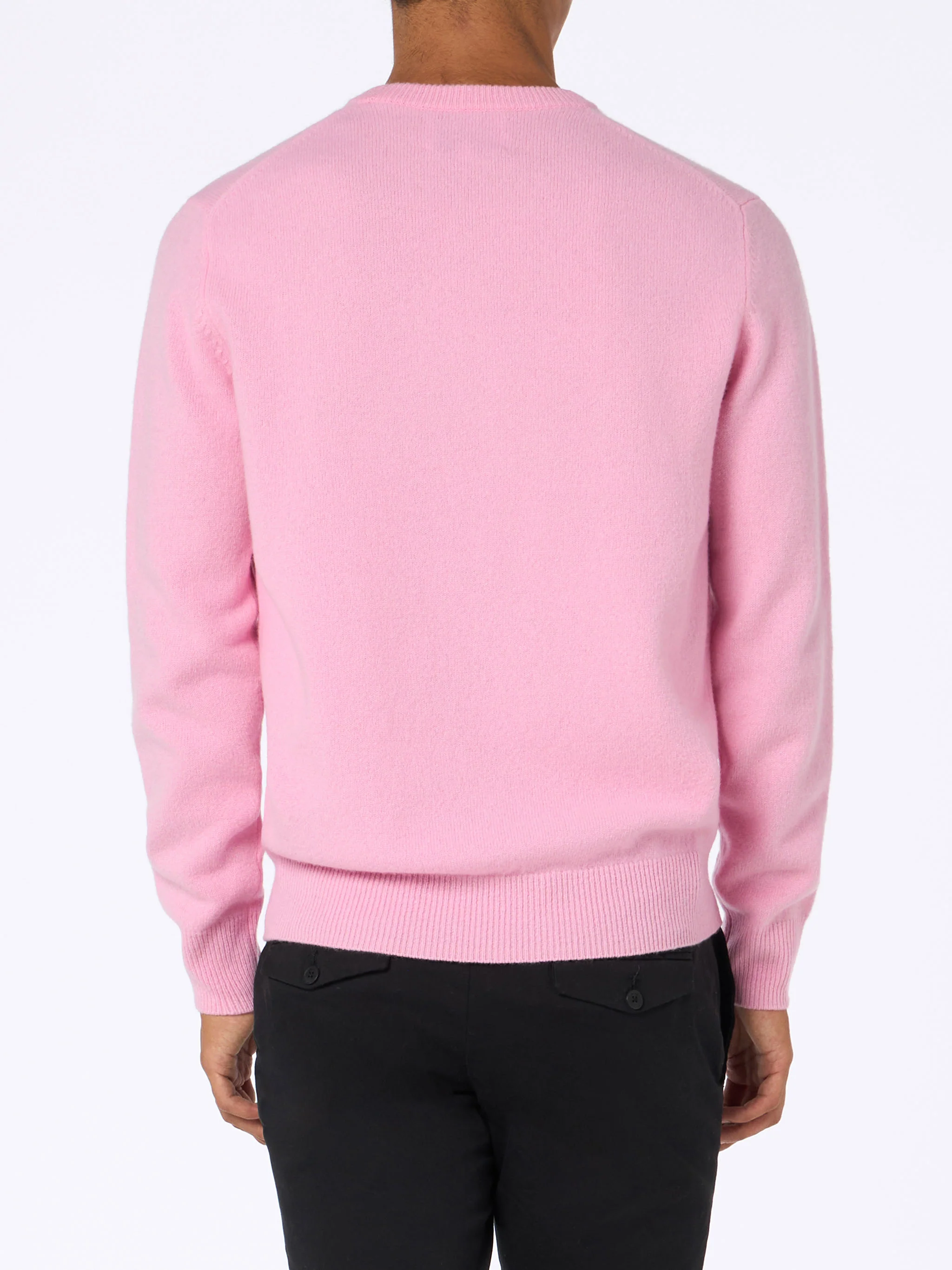 Maglione da uomo in lambswool rosa Regent