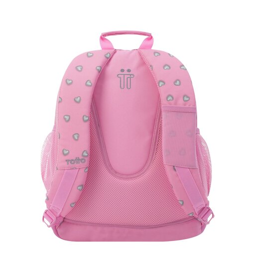 Totto Rosa Hjärtan Kritor Skolryggsäck